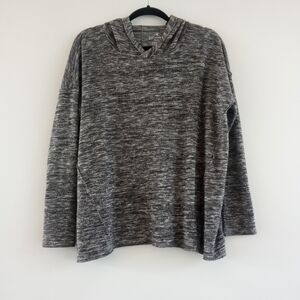 American Eagle Soft & Sexy Plush Charcoal Knit Hoodie - Size S